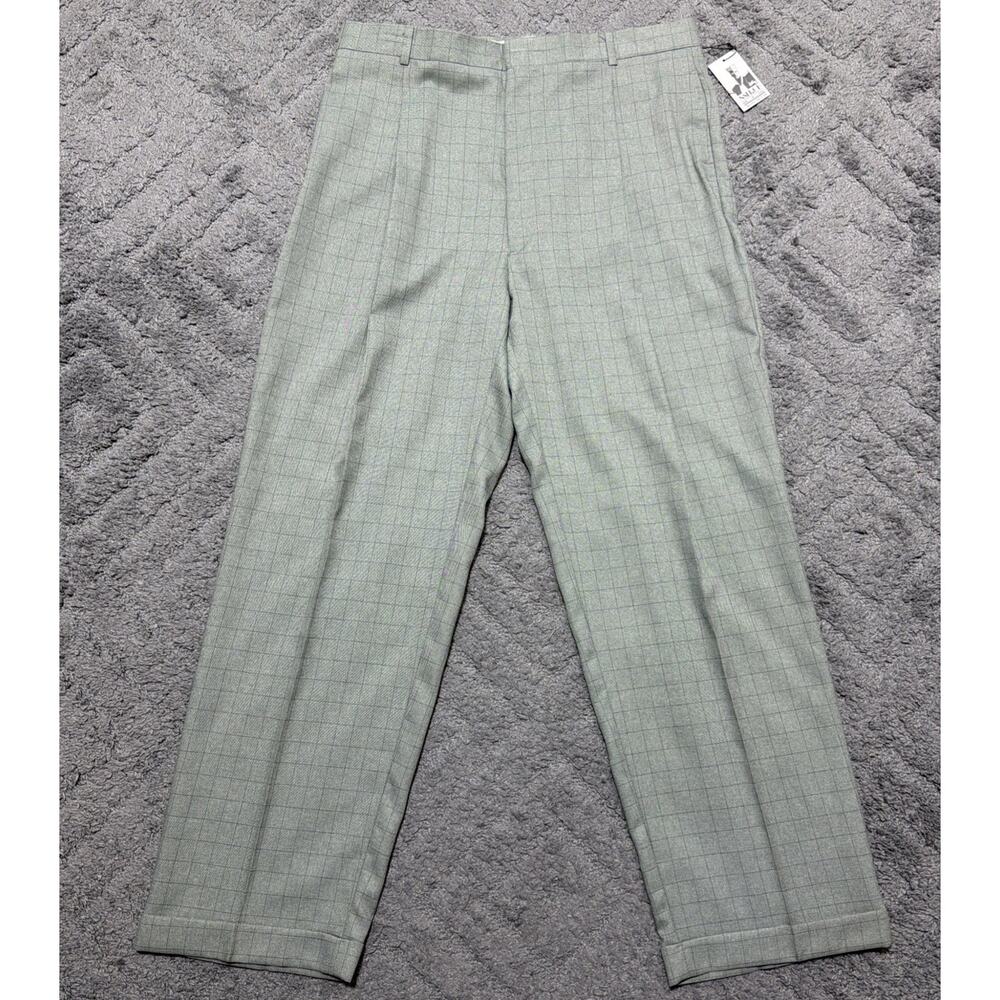 Vtg Inserch Limited Edition Mens 38 Wide Leg Dress Pants Dacron Made In USA NWT
